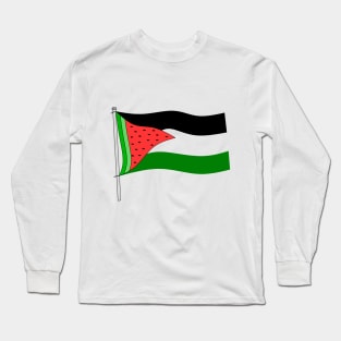 Watermelon Palestine flag Long Sleeve T-Shirt